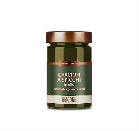 Artiskok kvarte i olie 314ml glas Ristoris 12stk/ks