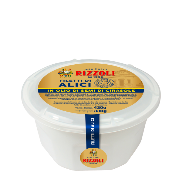 Ansjosfileter i solsikkeolie 420g Rizzoli 6stk/ks