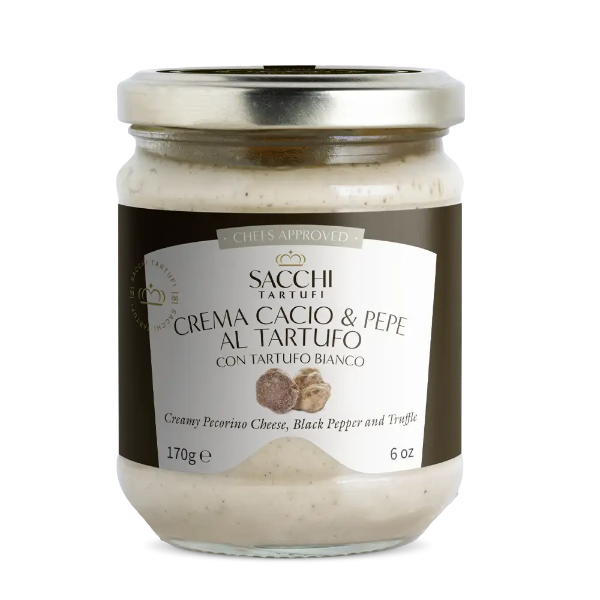 Creme Cacio e Pepe m. hvid trøffel 170g Sacchi Tartufi